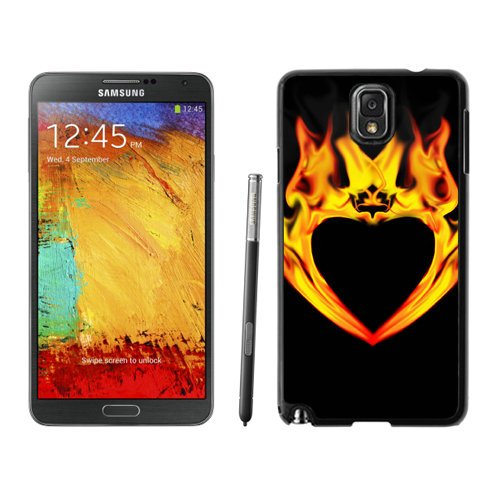 Valentine Fire Heart Samsung Galaxy Note 3 Cases DVY - Click Image to Close